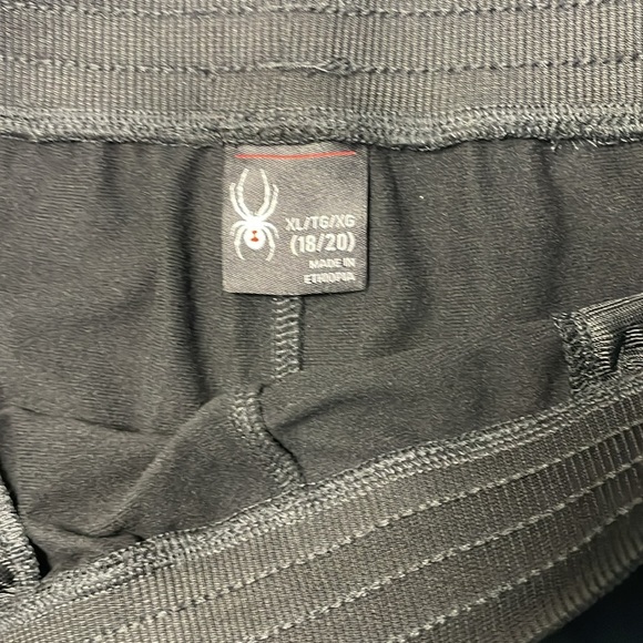 Spyder Boys Black Tapered Sweatpants Jogger Pants XL (18/20) - Picture 3 of 7